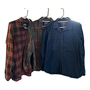 REI 3 Womens Flannel Shirts XL